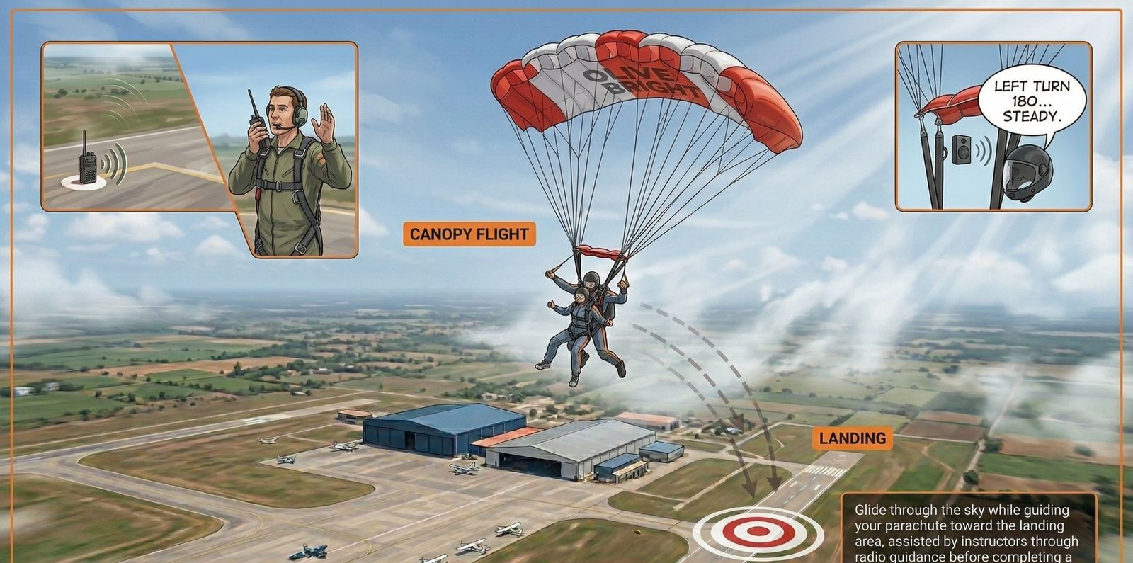 CANOPY FLIGHT & LANDING