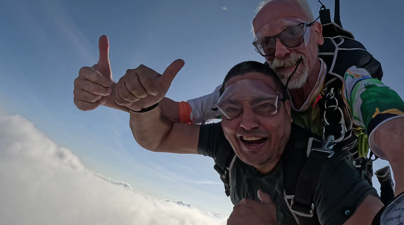 skydiving near Mount Abu
